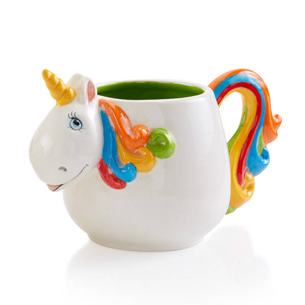Unicorn Mug by Gare Leaders in Ceramic Bisque and the PaintYourOwn