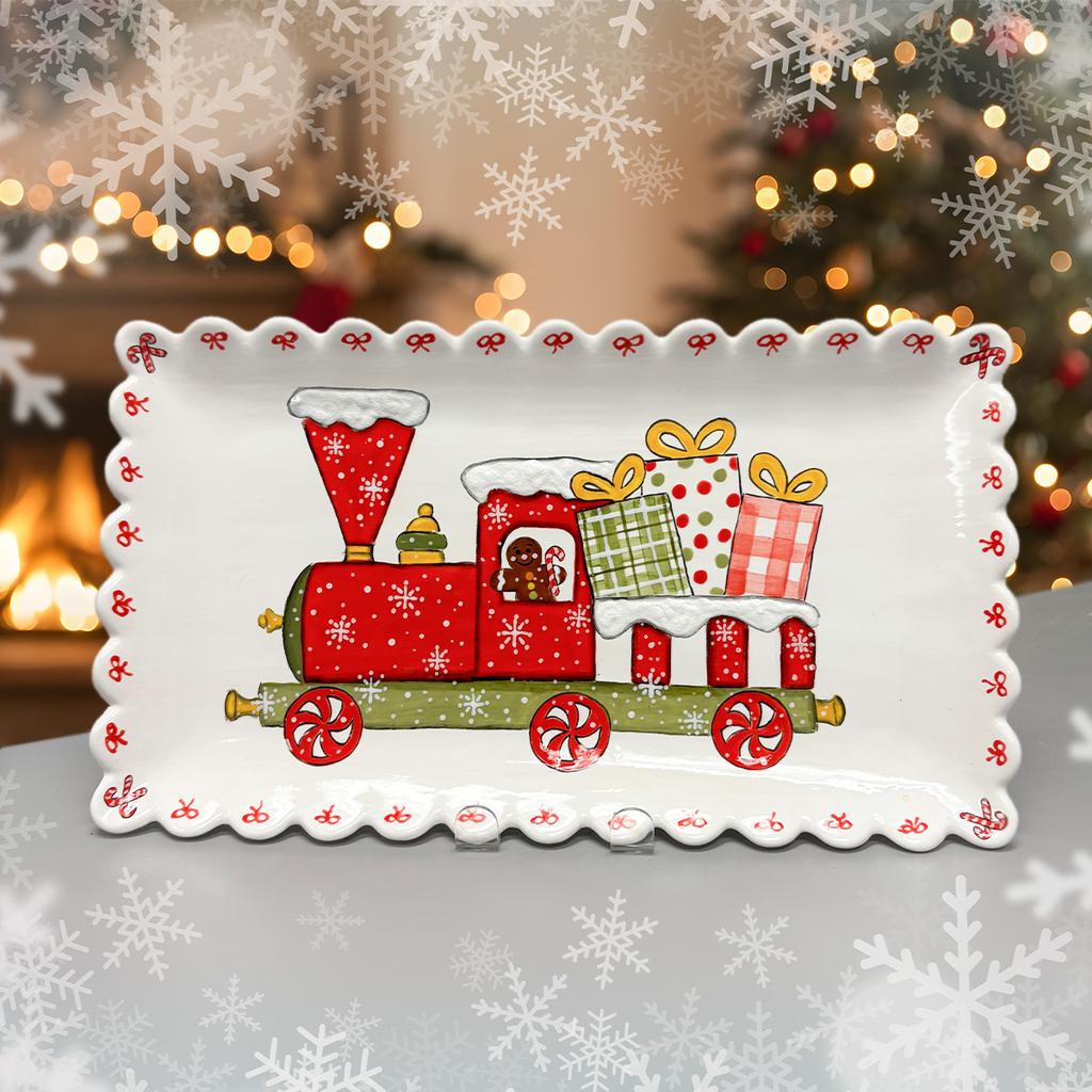 Christmas Train Platter