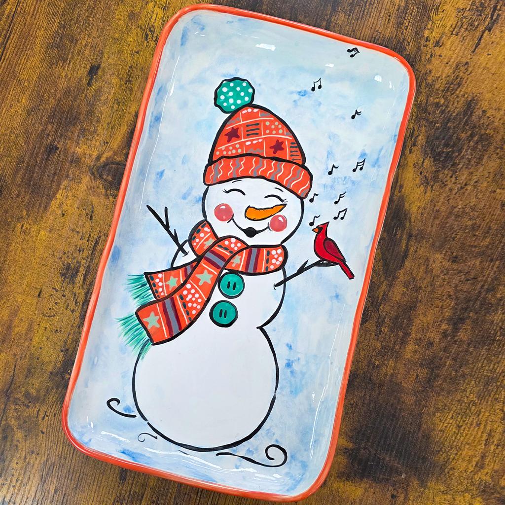Singing Snowman Plate