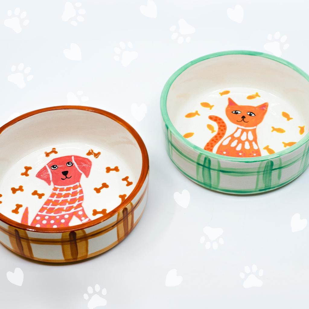 Retro Cat & Dog Bowls